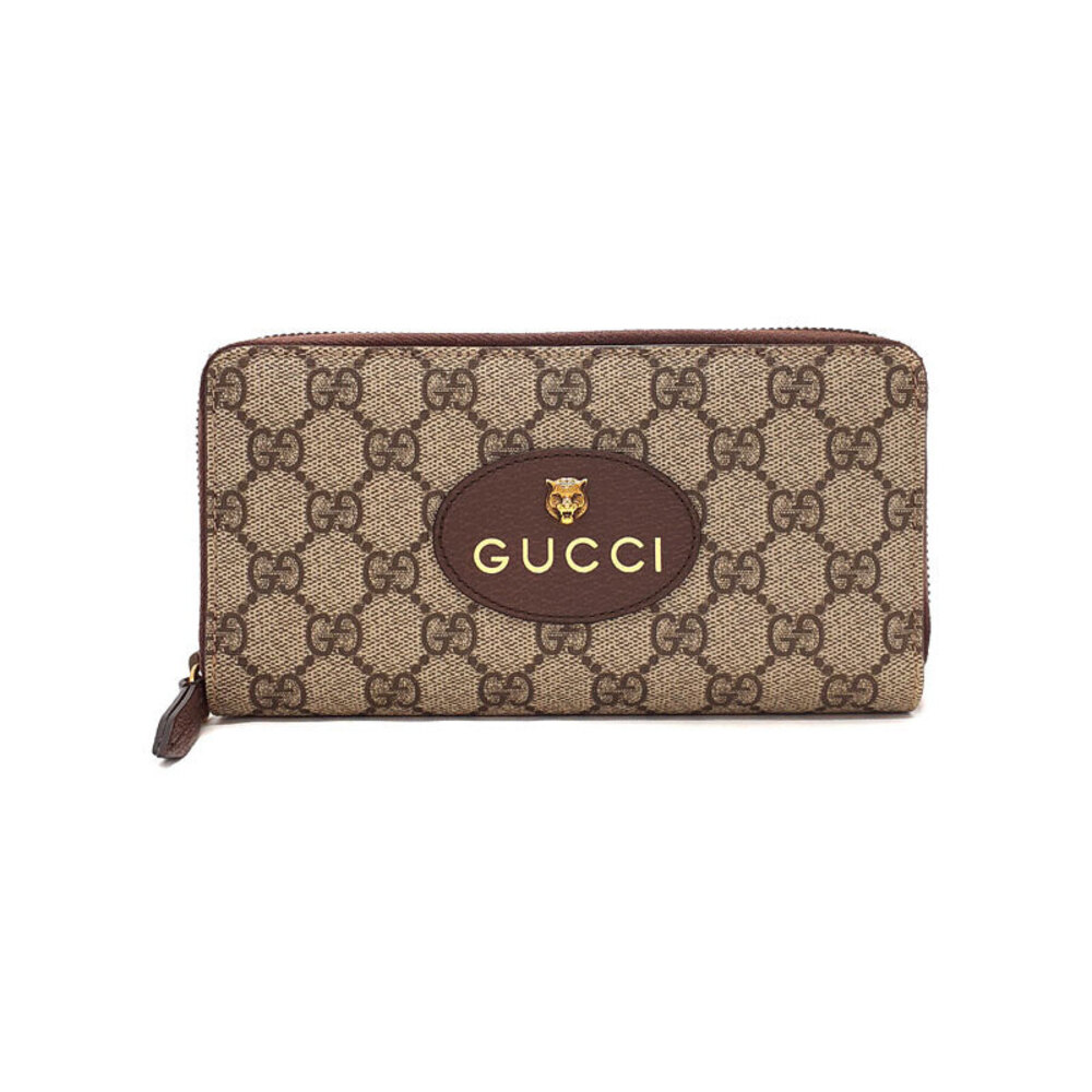 Gucci Neo GG Supreme Zip Around Wallet Round Zipper Long